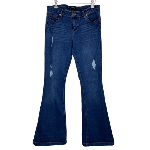 Undergound Soul Denim - Boutique Underground Soul Distressed Denim Skinny Super Flare Jeans Plus Size 17